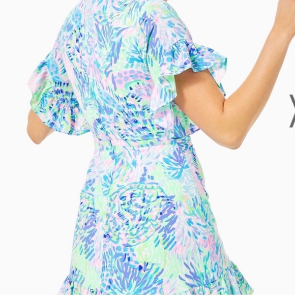 Lilly Pulitzer Darlah Stretch Dress - Blue/Green/Pink - Size 2 - Picture 3 of 13